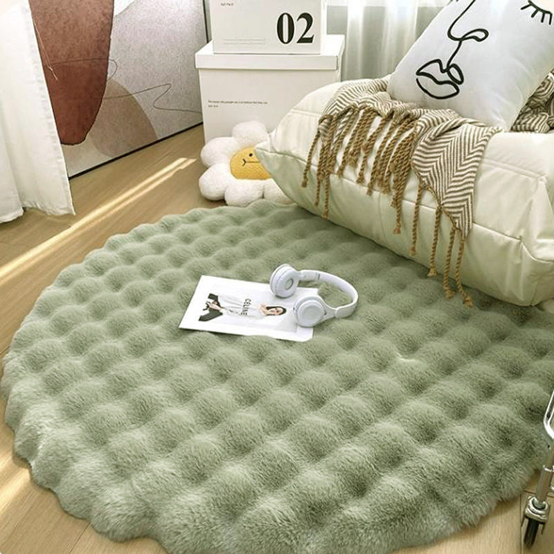 Round Faux Fur Rug