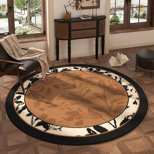 Vintage Print Round Rug