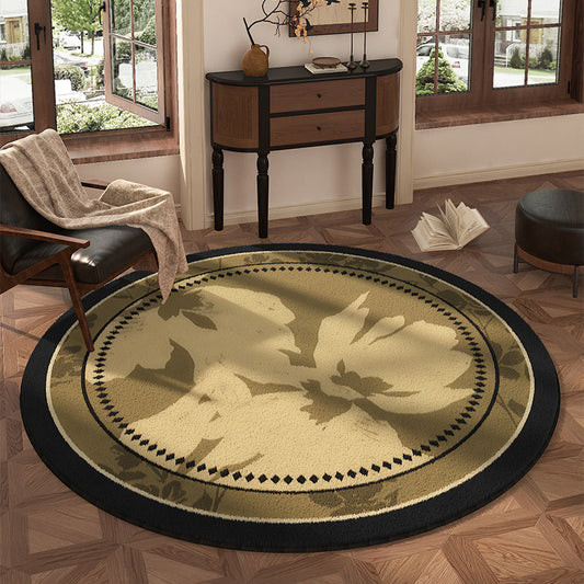 Vintage Print Round Rug