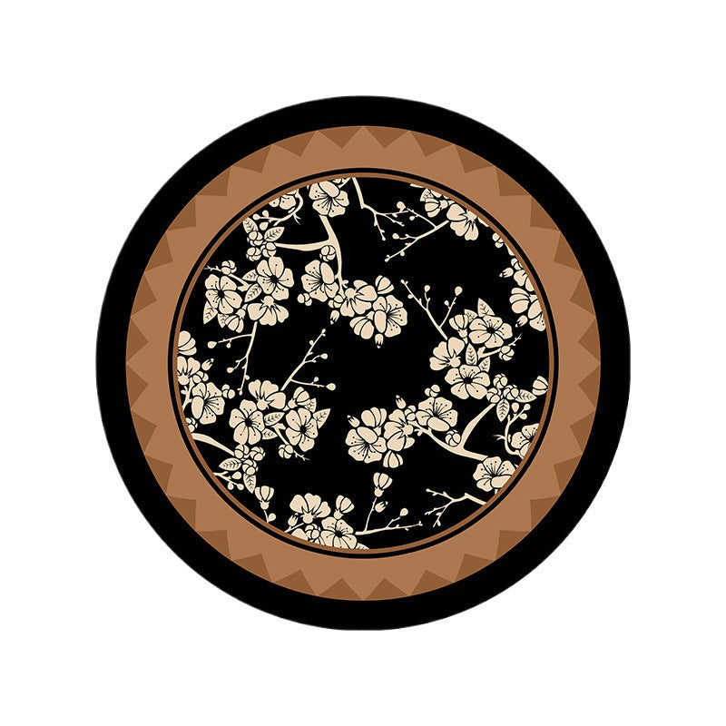 Vintage Print Round Rug
