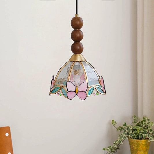 Butterfly Stained Glass Pendant Light