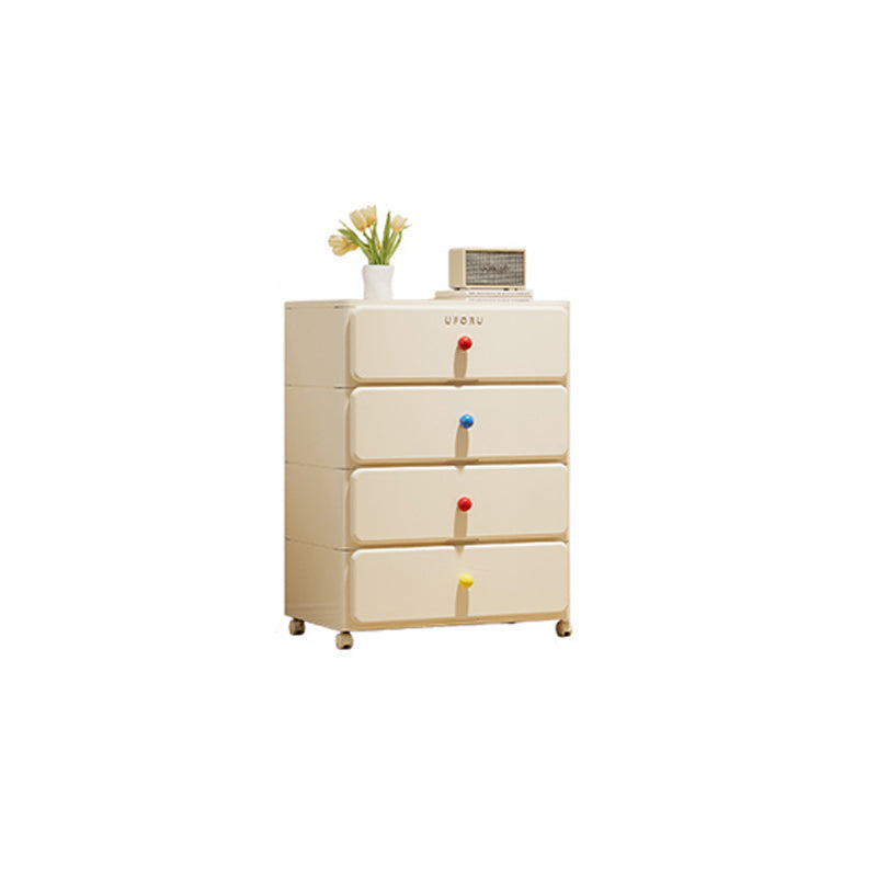 White Rolling Drawer Cabinet
