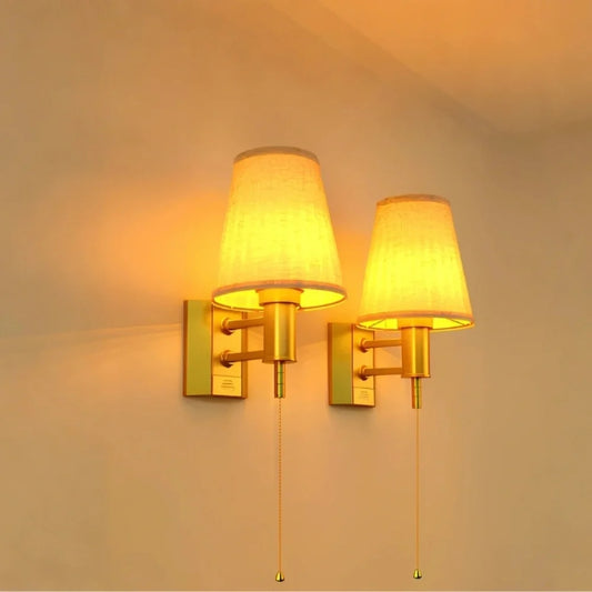 Cordless Fabric Shade Wall Lamp