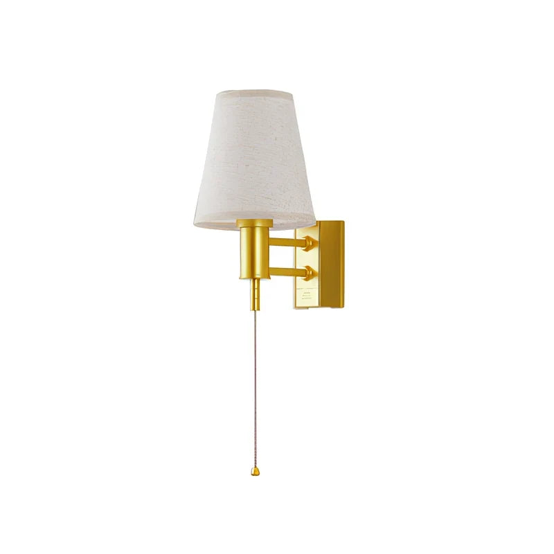 Cordless Fabric Shade Wall Lamp