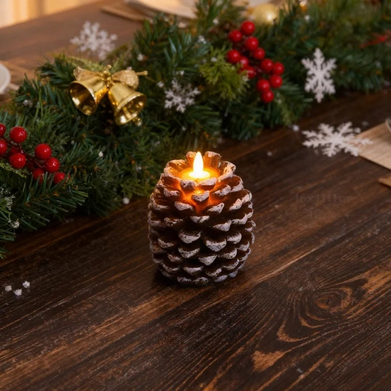 Pinecone Flameless Candles