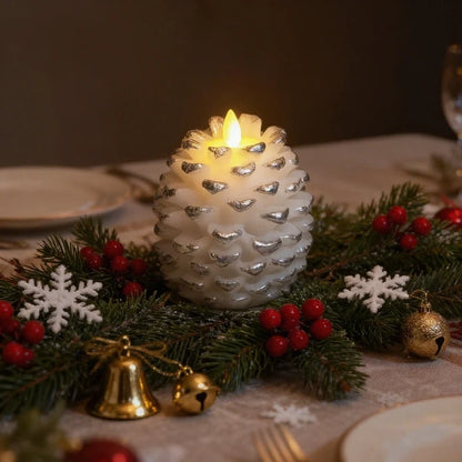 Pinecone Flameless Candles
