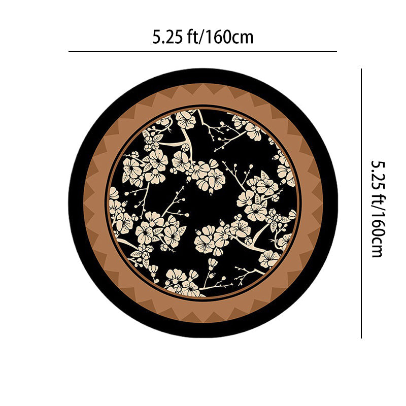 Vintage Print Round Rug