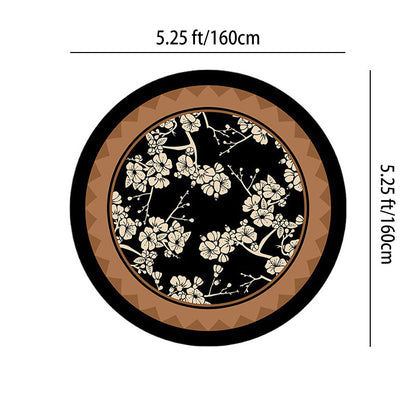 Vintage Print Round Rug