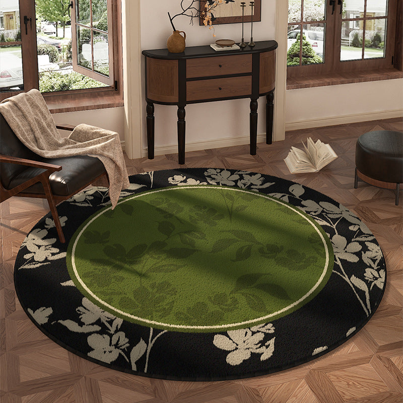 Vintage Print Round Rug