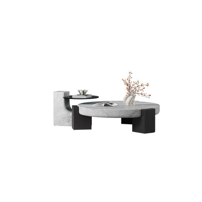 Marble and Glass Nesting Coffee Tables