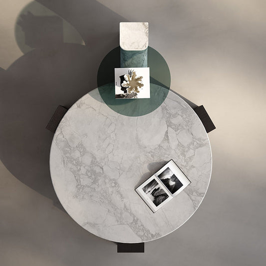 Marble and Glass Nesting Coffee Tables