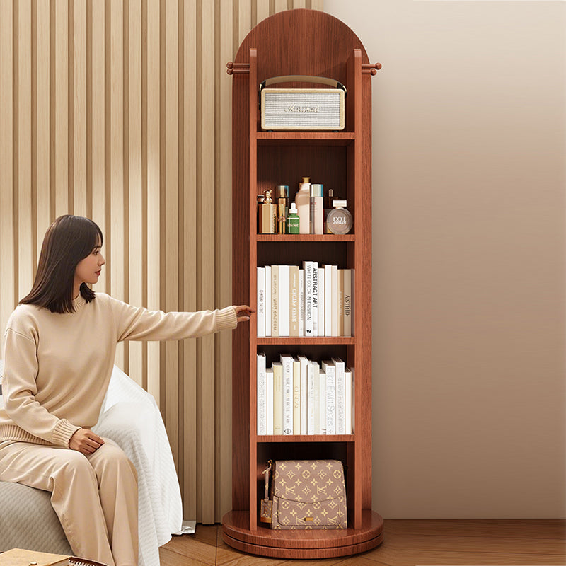 Rotating Arched Mirror Bookshelf