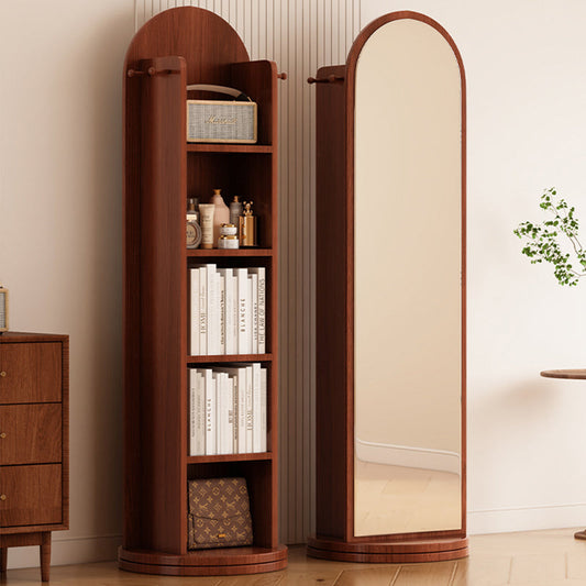 Rotating Arched Mirror Bookshelf