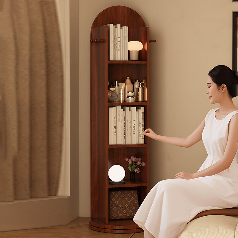Rotating Arched Mirror Bookshelf