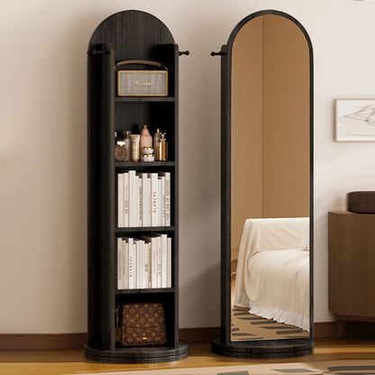 Rotating Arched Mirror Bookshelf