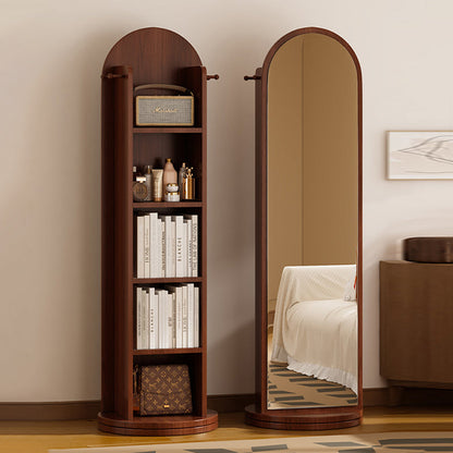 Rotating Arched Mirror Bookshelf