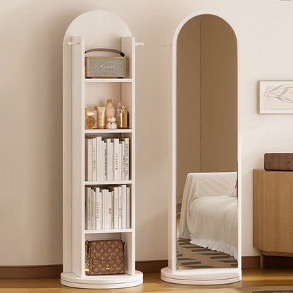 Rotating Arched Mirror Bookshelf