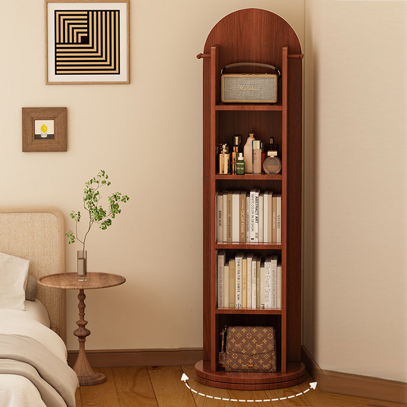 Rotating Arched Mirror Bookshelf