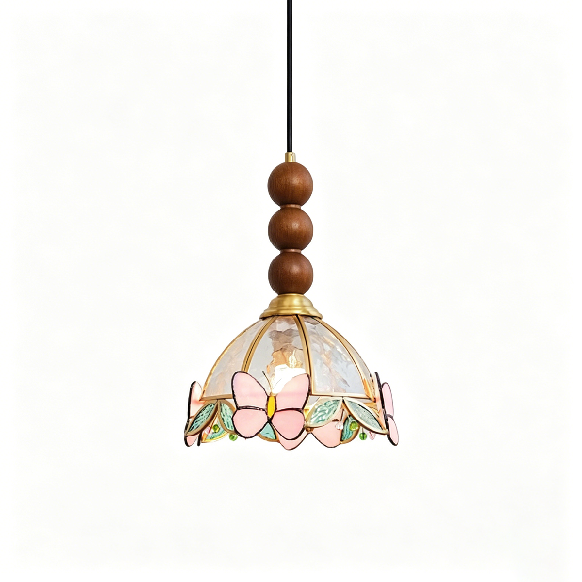 Butterfly Stained Glass Pendant Light