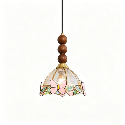 Butterfly Stained Glass Pendant Light