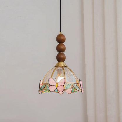 Butterfly Stained Glass Pendant Light