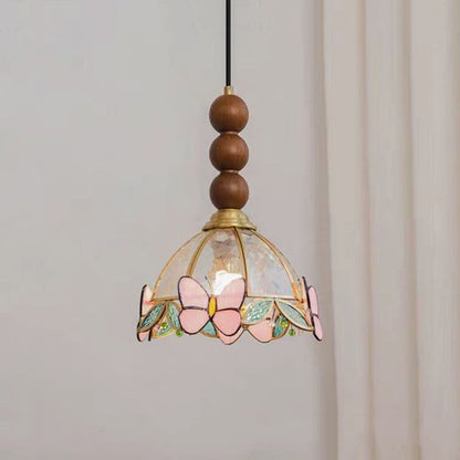 Butterfly Stained Glass Pendant Light