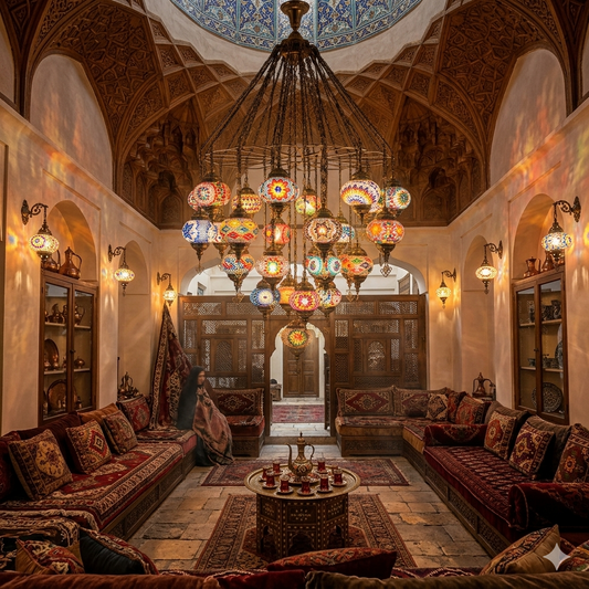 Mosaic Glass Chandelier