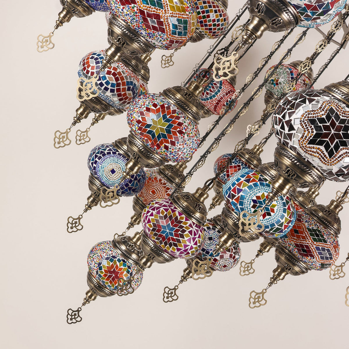 Mosaic Glass Chandelier