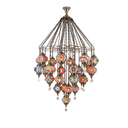 Mosaic Glass Chandelier