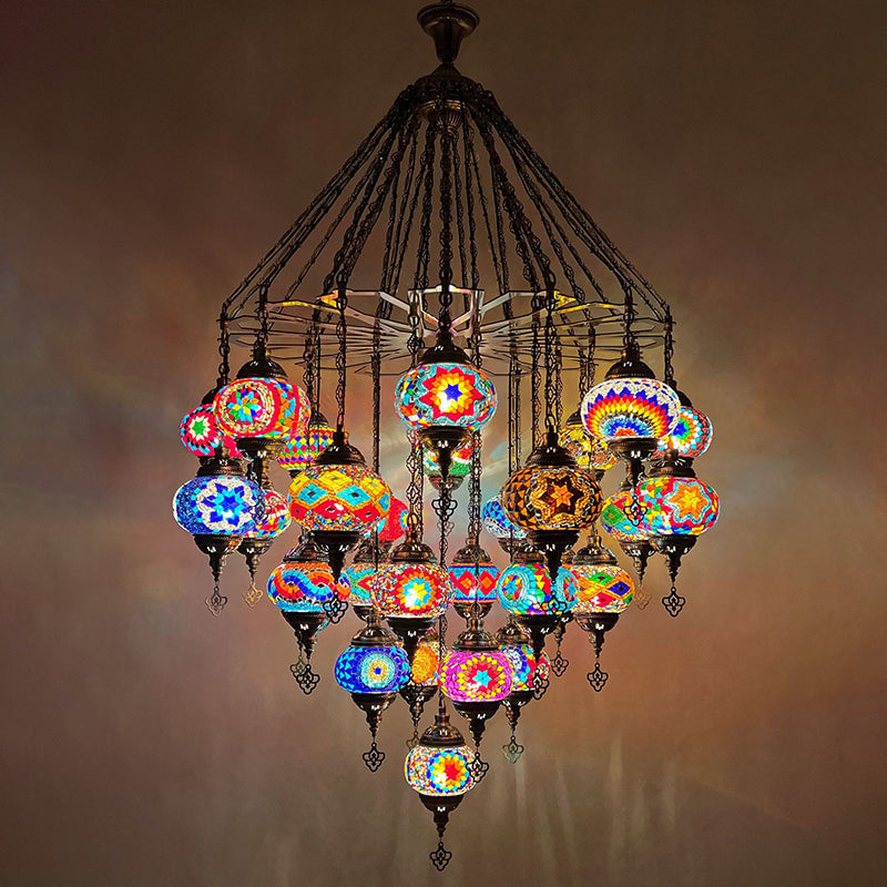 Mosaic Glass Chandelier