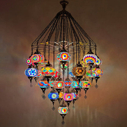 Mosaic Glass Chandelier