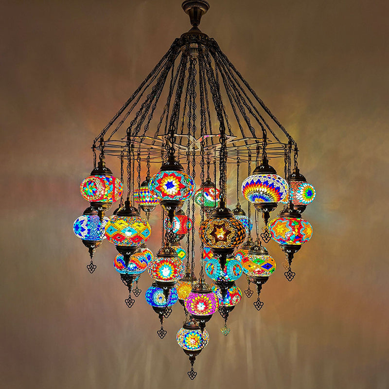 Mosaic Glass Chandelier
