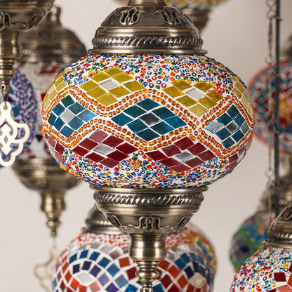 Mosaic Glass Chandelier