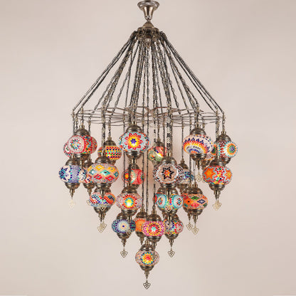 Mosaic Glass Chandelier