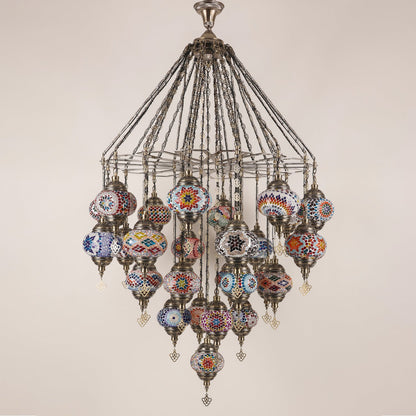 Mosaic Glass Chandelier