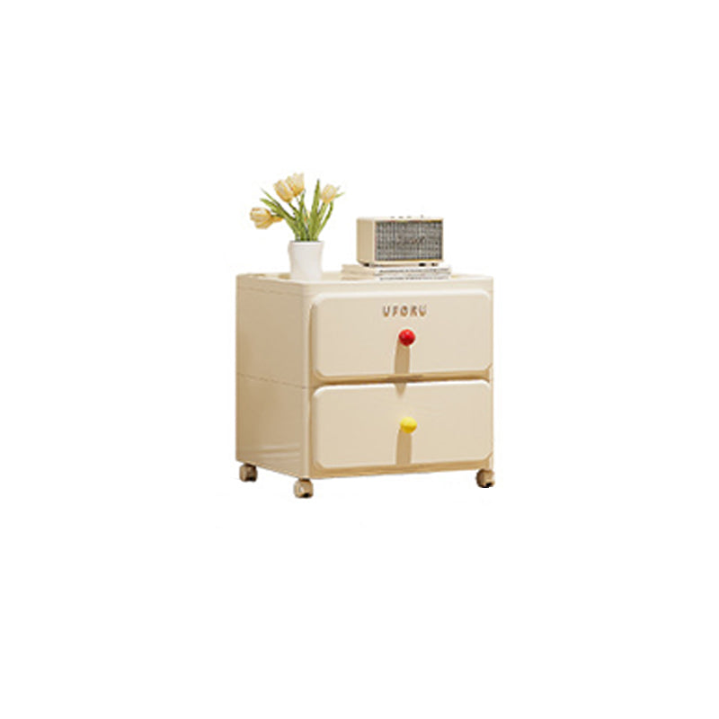 White Rolling Drawer Cabinet