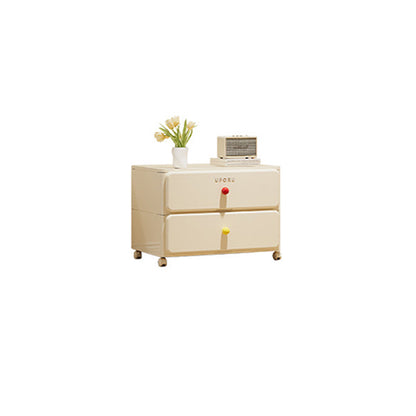 White Rolling Drawer Cabinet