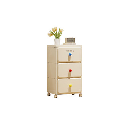 White Rolling Drawer Cabinet