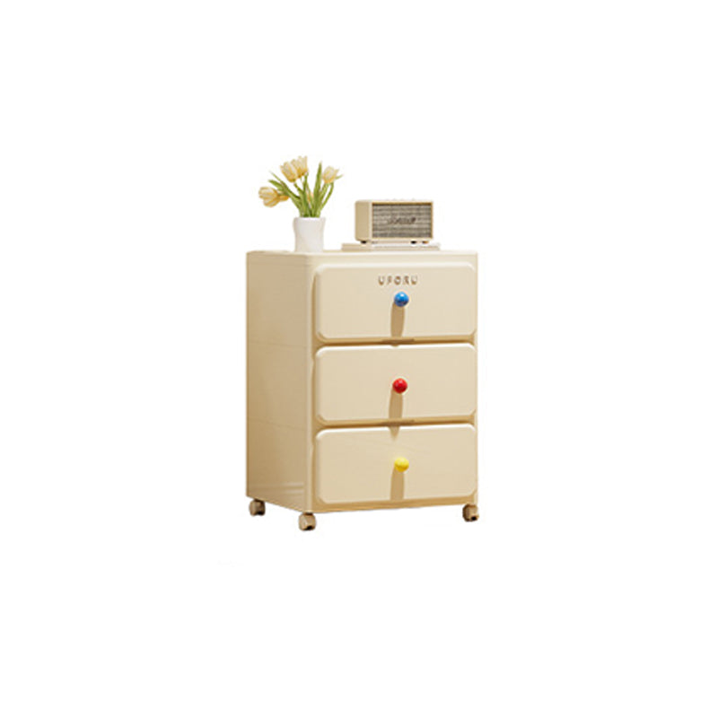 White Rolling Drawer Cabinet