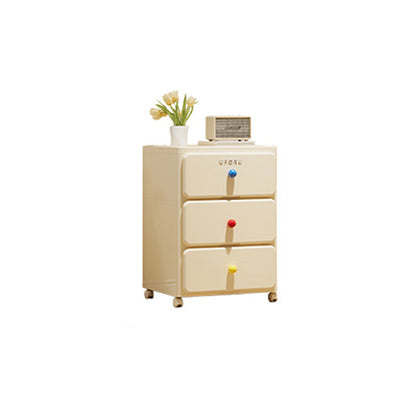 White Rolling Drawer Cabinet