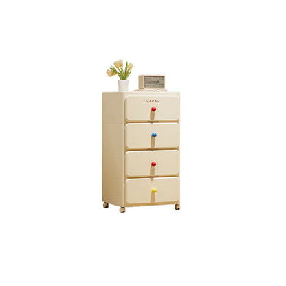 White Rolling Drawer Cabinet