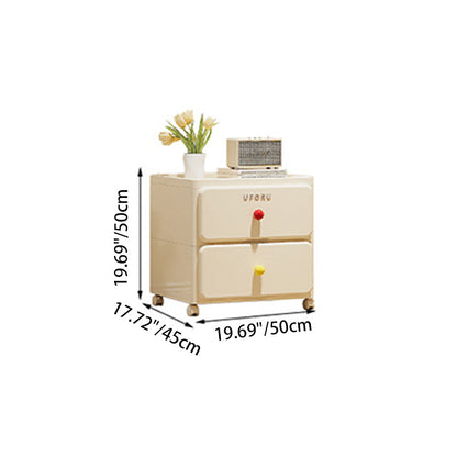 White Rolling Drawer Cabinet