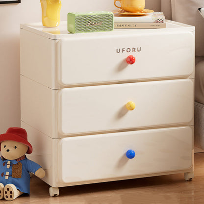 White Rolling Drawer Cabinet