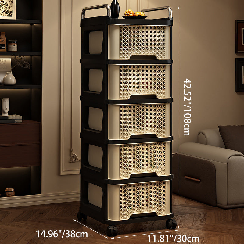 Slim Rolling Drawer Tower