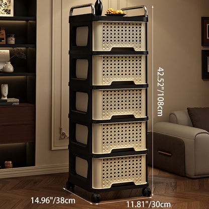 Slim Rolling Drawer Tower