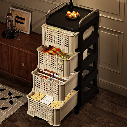 Slim Rolling Drawer Tower