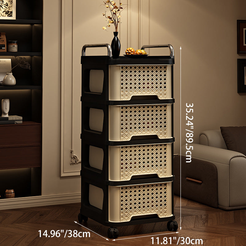 Slim Rolling Drawer Tower