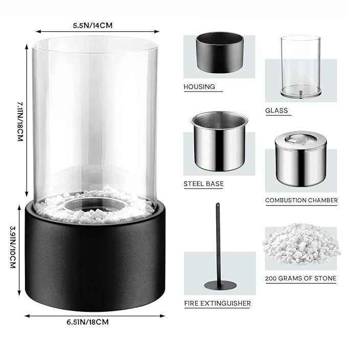 Glass Cylinder Oil Lamp