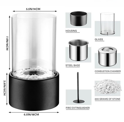Glass Cylinder Oil Lamp