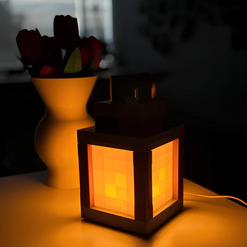 Pixel Art Lantern Lamp